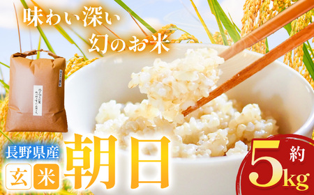 玄米 自然栽培 天日干し 朝日 5㎏ |　お結び自然農縁