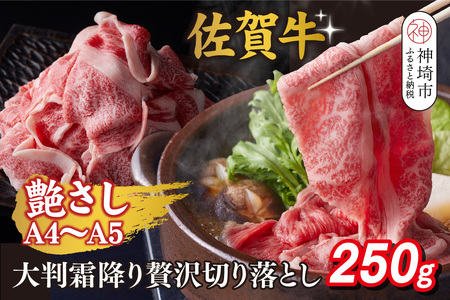 艶さし!【A4～A5】佐賀牛大判霜降り贅沢切り落とし 250g(H112339)