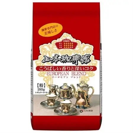 山本珈琲 山本珈琲館 ヨーロピアンブレンド(粉) 180g×12袋入【1620682】