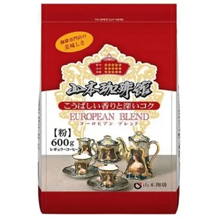 山本珈琲 山本珈琲館 ヨーロピアンブレンド(粉) 600g×2袋入【1620709】