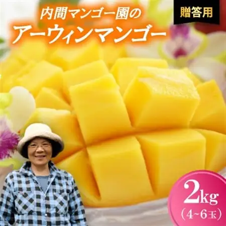【2026年7月から順次発送・贈答用】内間マンゴー園のアーウィンマンゴー2kg(4～6玉)【配送不可地域：離島】【1695326】