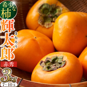 1258.【先行予約】輝太郎柿　赤秀3kg（7～10玉）