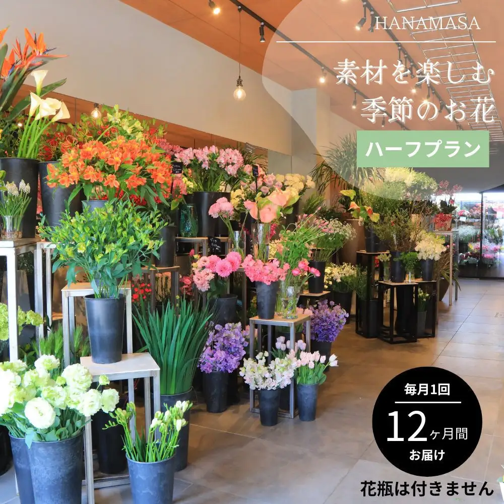 素材を楽しむ季節のお花＊ハーフ＊(全12回)
