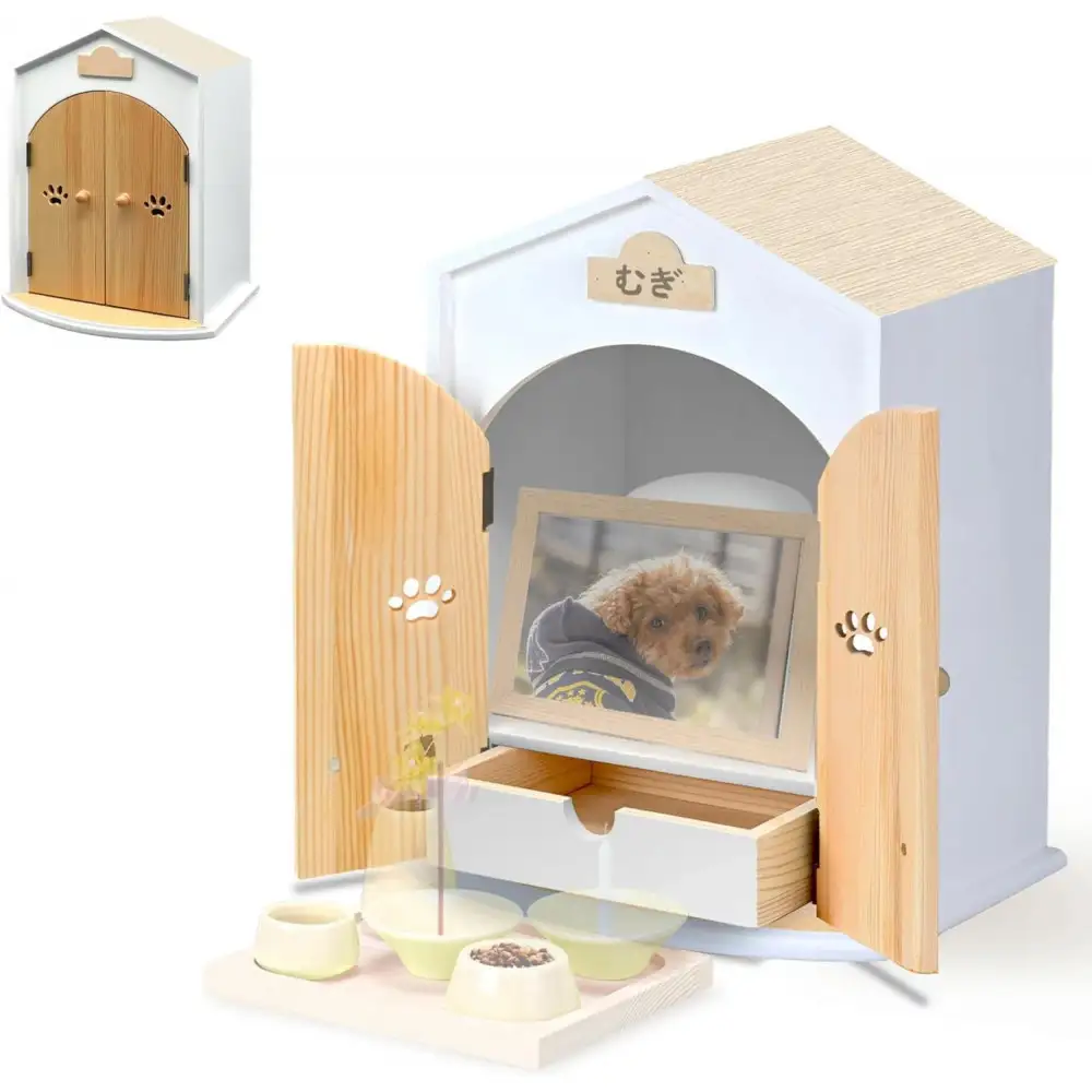 ペット用仏壇 AngelHouse天使のおうち型仏壇　ライトベージュ
