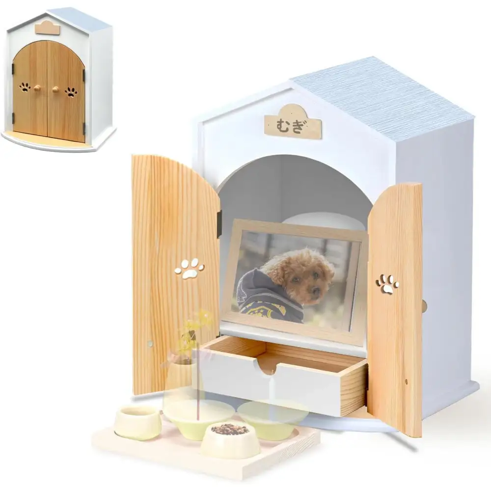 ペット用仏壇 AngelHouse天使のおうち型仏壇　ベビーブルー