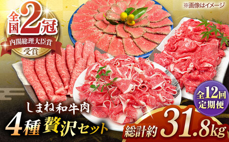 【全12回定期便】その旨味、最上級！「しまね和牛肉」4種贅沢セット 島根県松江市/有限会社おき精肉店[ALFT087]