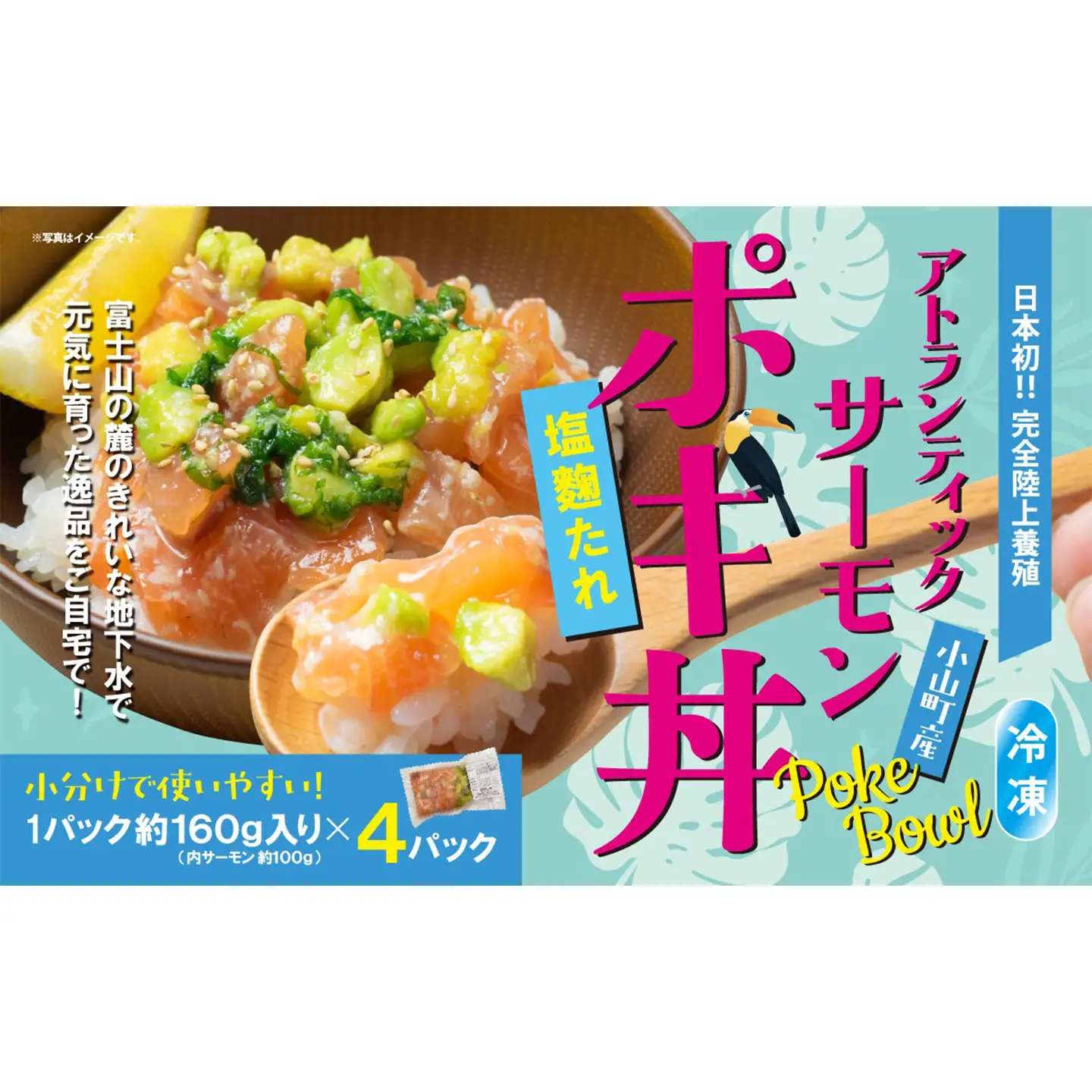 ポキ丼 サーモン 冷凍 約160g×4P 塩麹たれ サーモン