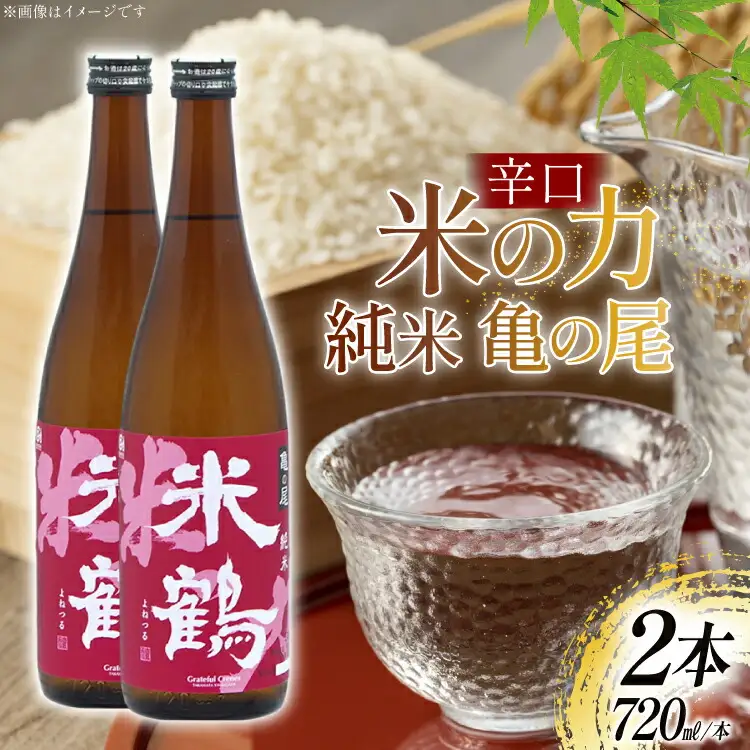 日本酒 辛口 米の力 純米 亀の尾720ml 2本 セット [米鶴酒造 山形県 高畠町 tk06ays710018] 