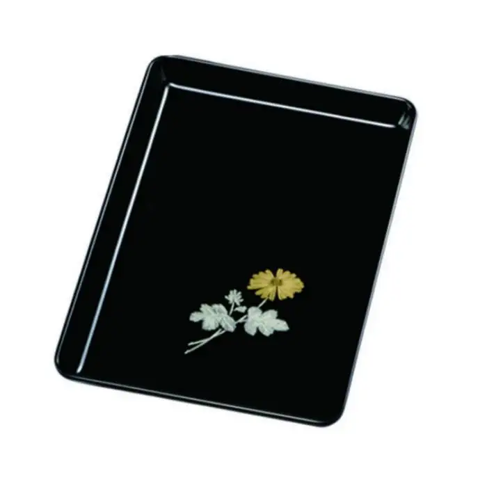 切手盆 菊 7寸 ［YG536］