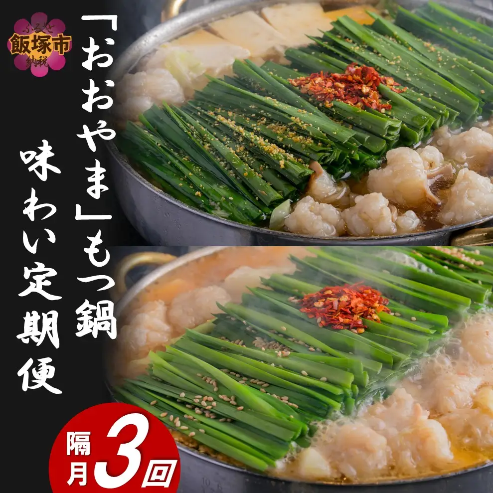 「おおやま」もつ鍋 味わい定期便【隔月定期便(計3回発送)】【G5-015】