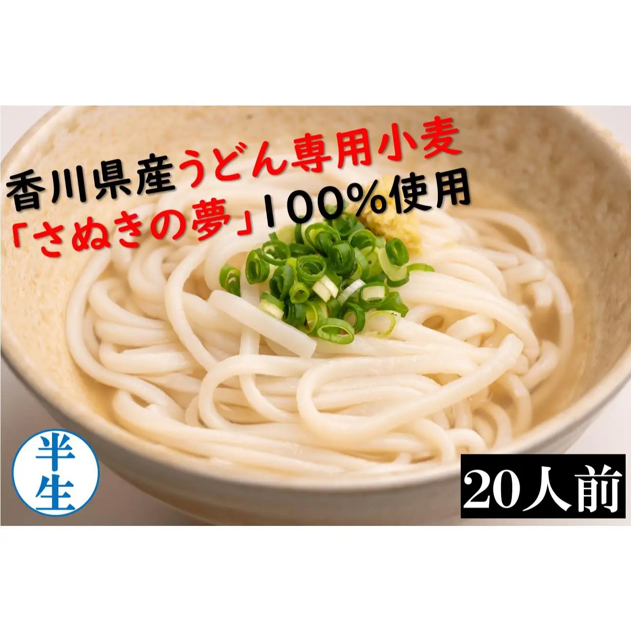 麺棒/　讃岐うどん　半生　20食セット