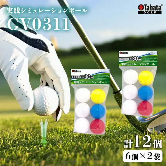 タバタ Tabata ソフト ボール [GV0311] 2個セット ゴルフ 練習用 ボール 【ho1630】