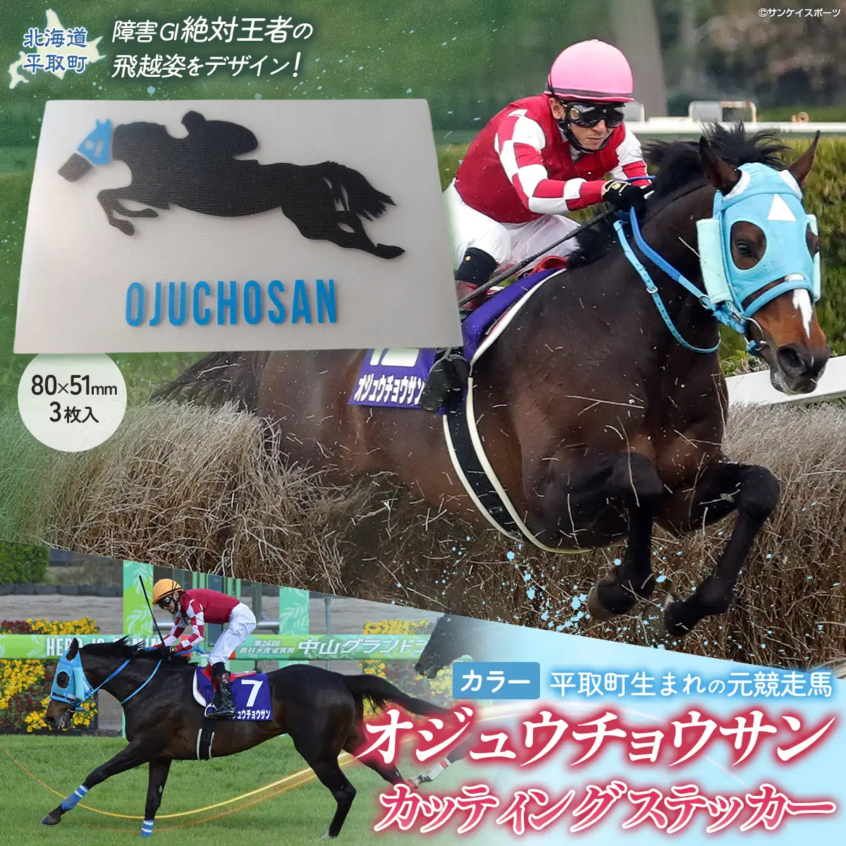 【オジュウチョウサン】カッティングステッカー（カラー）3枚入り BRTV021