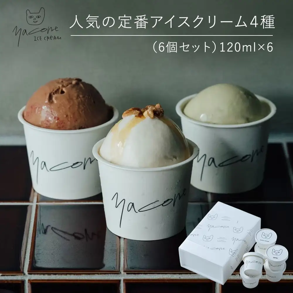 人気の定番アイスクリーム4種（6個セット）