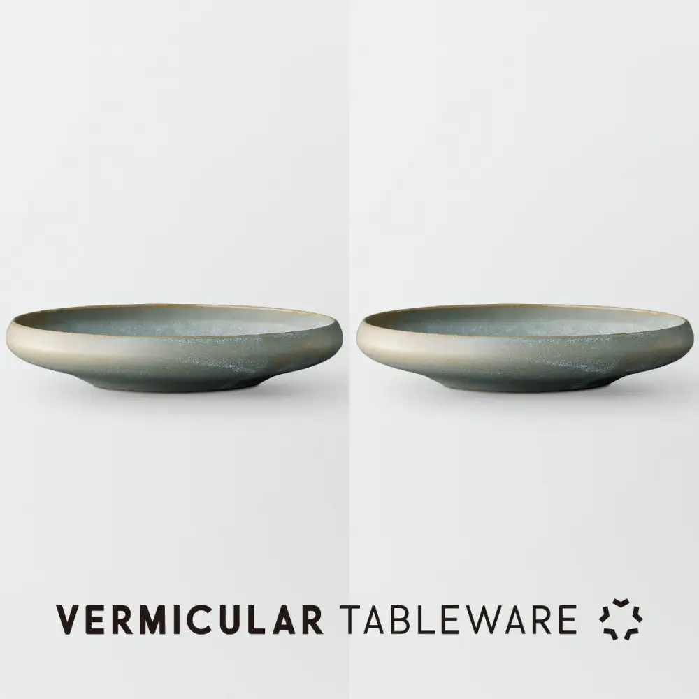 Tableware Shallow Bowl Curveペアセット21cm 霞