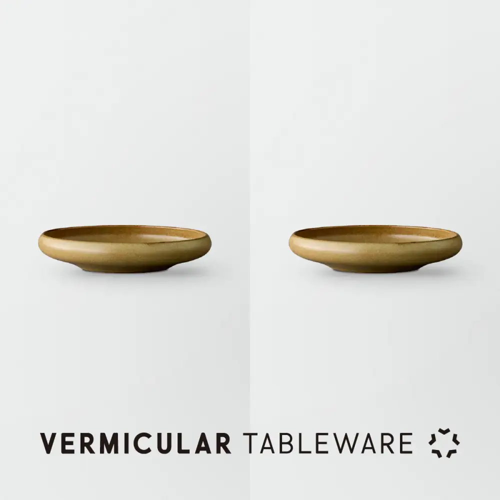 Tableware Shallow Bowl Curveペアセット15cm 鶯