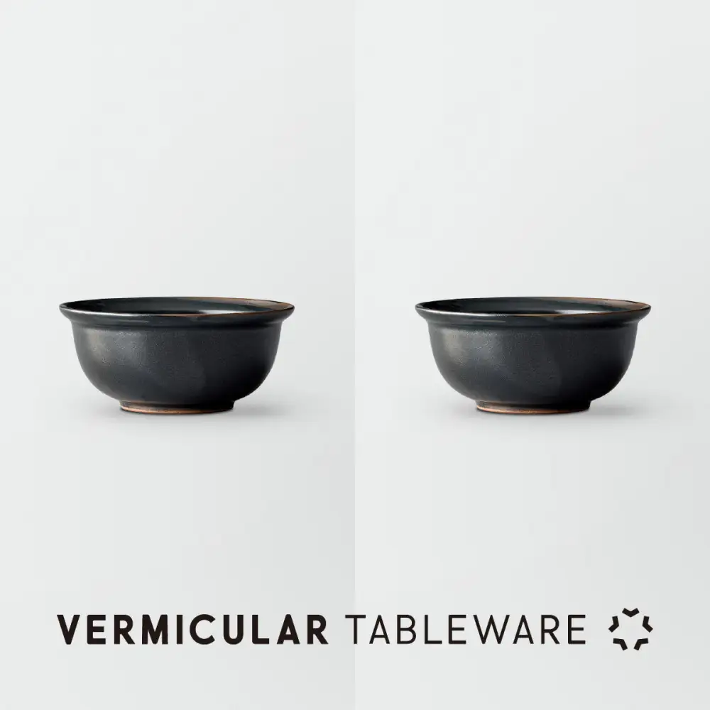 Tableware Deep Bowl Rimペアセット14cm 藍墨