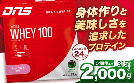 DNS プロテインホエイ 100 いちごミルク 風味 315g