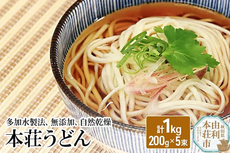 本荘うどん 1kg (200g×5束)
