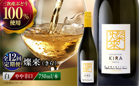 【全12回定期便】白ワイン 燦來 きら KIRA 750ml×1本[APAZ131]白ワイン