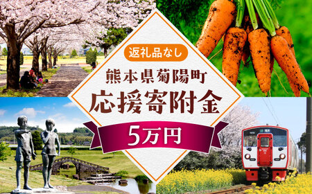 【応援寄附金】熊本県菊陽町 1口 5万円 返礼品なしのご寄附　【菊陽町】[BHZZ004]