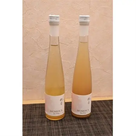 清水白桃スパークリングワイン桃香　2025年新酒・2024年産飲み比べ360ml×2本セット【配送不可地域：離島】【1695129】