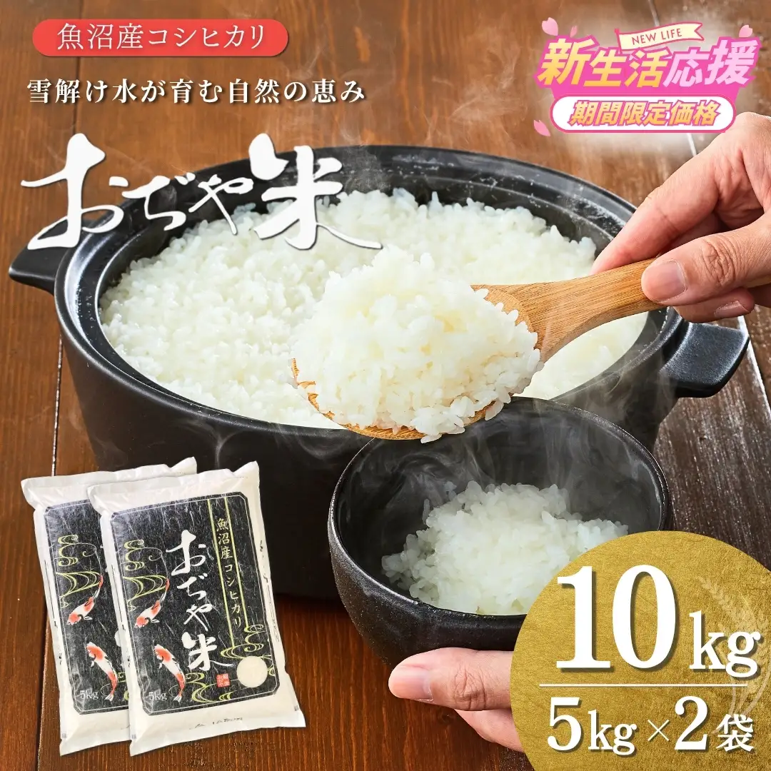 魚沼産コシヒカリ 令和7年「おぢや米」 10kg（5キロ×2）| 特A 新潟県 小千谷市 魚沼地域