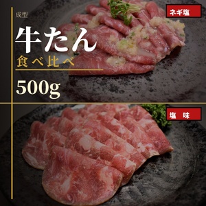 成型　牛たん　食べ比べ　各500ｇ×１パック【ttru040】