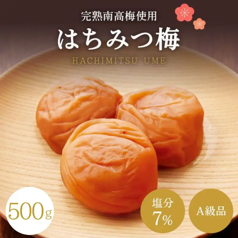 はちみつ梅干し 【A級品】紀州南高梅 はちみつ梅 500g 塩分7％ / 梅干し 梅干 うめぼし 南高梅 はちみつ梅 はちみつ梅干し 国産 梅 うめ ウメ 完熟 健康 ご飯のお供 贈り物 ギフト プレゼント お取り寄せ お茶うけ せんのうめ 和歌山県 田辺市 仙宝【spo006】