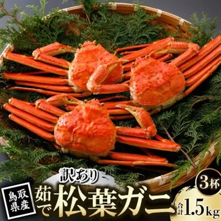 【先行予約】鳥取県産 訳あり 茹 松葉がに 500g×3杯(中村商店)26年12月・27年1月発送【配送不可地域：離島・北海道・沖縄県・東北・信越、北陸】【1692807】