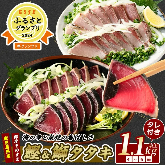 カツオ ブリのたたき だし ポン酢付き 海の幸満喫セット 指宿食品 IB026-001 かつお 鰹 