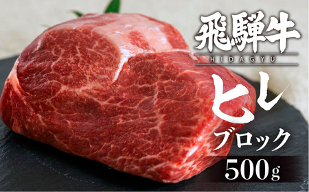 【2027年3月発送】飛騨牛 ヒレブロック500g ヒレ肉