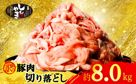 千葉県産豚 豚肉切り落とし8kg /しもやまSPF豚 [usn005] 豚肉切り落とし【30000円小分け真空】