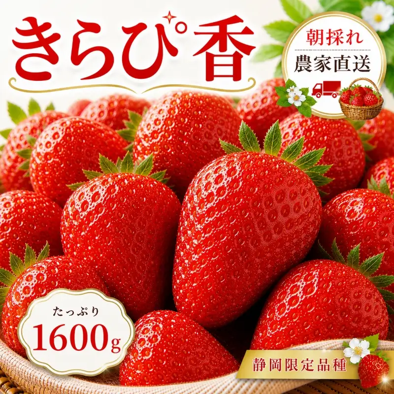 いちご【 期間限定】苺 きらぴ香 いちご イチゴ 苺 1.6kg | イチゴ 静岡県 牧之原市