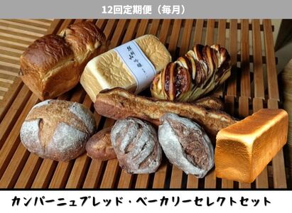 【12回定期便】しょこら亭 カンパーニュブレッド・ベーカリーセレクト 毎月お届け  パン 詰め合わせ 冷凍 1Z49241