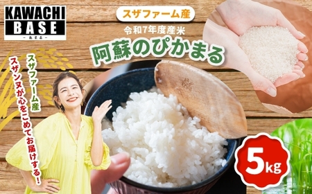スザファーム産 スザンヌが心をこめてお届けする 【令和7年度産米】 阿蘇のぴかまる 5kg 【2025年10月上旬発送開始】 お米 米 コメ 阿蘇 ぴかまる ご飯 ごはん 国産 熊本県産