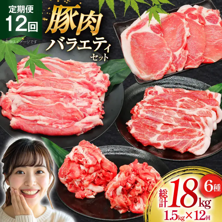 豚肉 バラエティ セット 計1.5kg 12回 定期便 [司フーズ・システム 兵庫県 三田市 3d28bdy500018]