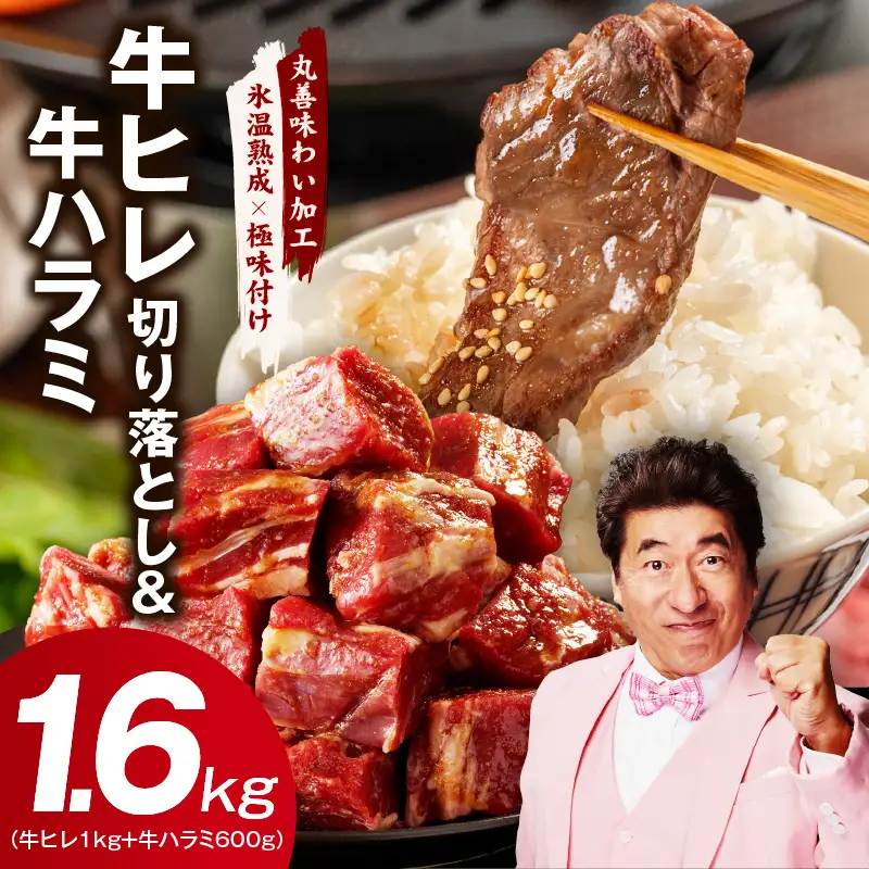 【氷温熟成×特製ダレ】牛ヒレ 1kg＋牛ハラミ 600g 合計1.6kg