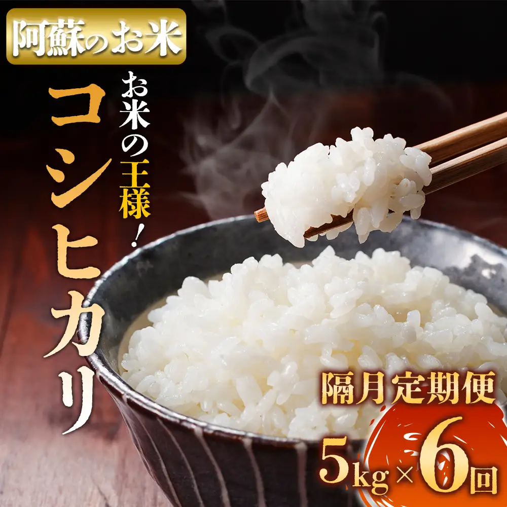 【選べる回数】【定期便隔月6回】R7年産コシヒカリ 5kg プロ厳選の産地直送米 白米 お米 人気 美味しい 白ご飯 こだわり 農業 甘味 香り ツヤ お米の王様 熊本県 阿蘇市