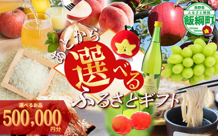 あとからセレクト 【ふるさとギフト】 ギフトポイント 寄附額 500000円分 あとから選べる返礼品 長野県 飯綱町 [2067]