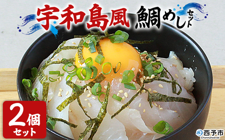 ＜愛媛の鯛めし（宇和島風）2個セット＞ 愛媛の鯛めし 鯛 真鯛 まだい マダイ 天然真鯛 郷土料理 丼 ごはん 魚介 海の幸 海鮮 YNコーポレーション 愛媛県 西予市【冷凍】『1か月以内に順次出荷』OYN0004
