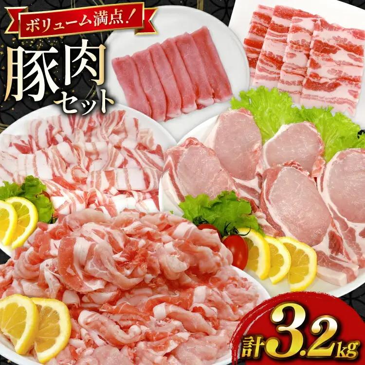 豚肉 宮崎県産豚肉 3.2kg 詰め合わせ セット [TRINITY 宮崎県 日向市 452061328]