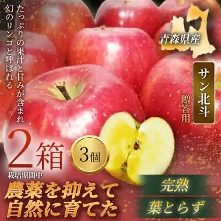 【青森直送 季節の味覚をお届け!】サン北斗(幻のサン北斗)3個入×2箱(贈答用)青森産 産地直送【配送不可地域：離島】【1700975】