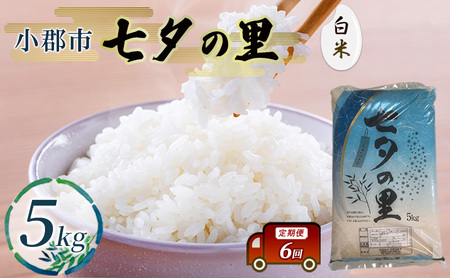 定期便 6回 米 七夕の里 白米 5kg お米 コメ お楽しみ 6ヶ月
