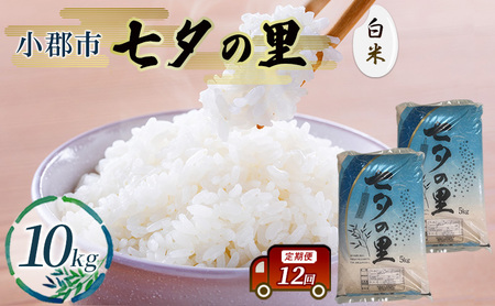定期便 12回 米 七夕の里 白米 10kg (5kg×2袋) お米 コメ お楽しみ 12ヶ月