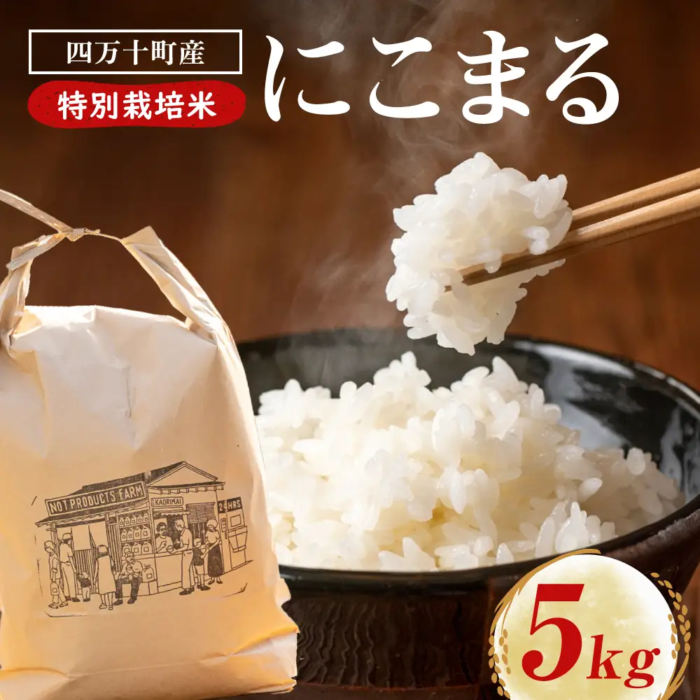 【にこまる】【数量限定】四万十清流育ち!つや甘み際立つ にこまる 5kg　米 こめ 白米 ／ Fnp-05