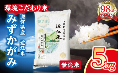 【PRキャンペーン対象】【7年産】 近江米 みずかがみ 無洗米 5kg 【BN15W】 近江米 環境こだわり米 滋賀県産 無洗米