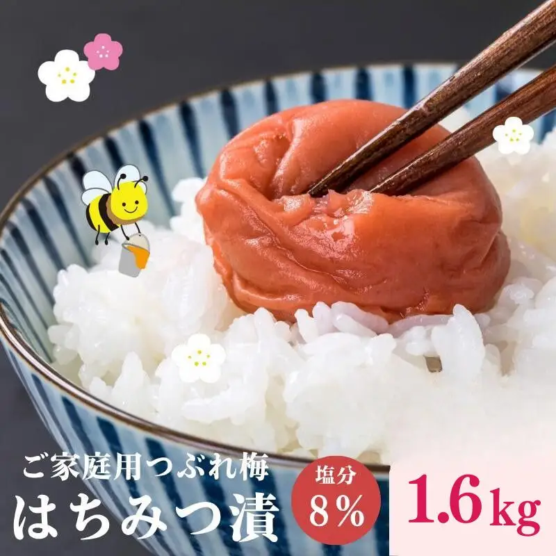 紀州南高梅つぶれ梅（はちみつ漬）合計800g（400gx2） 塩分8% [AJ10] azky010【azky010】