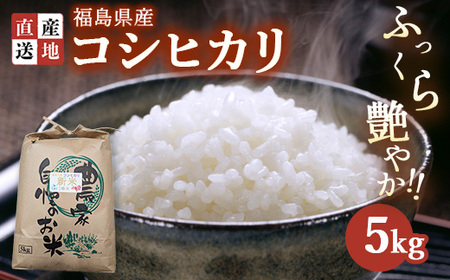 令和7年産 コシヒカリ 5kg ｜ 白米 精米 生産者直送 産地直送 猪苗代産 はんざわエコファーム ※沖縄・離島への配送不可
