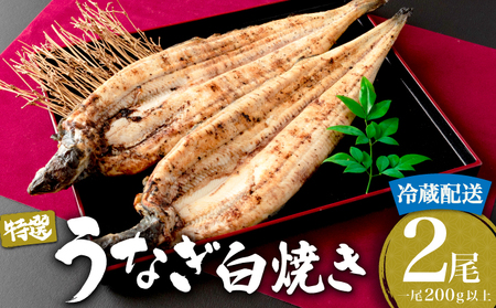 ＜2026年6月配送＞うなぎ白焼き 400g (200g×2尾) 